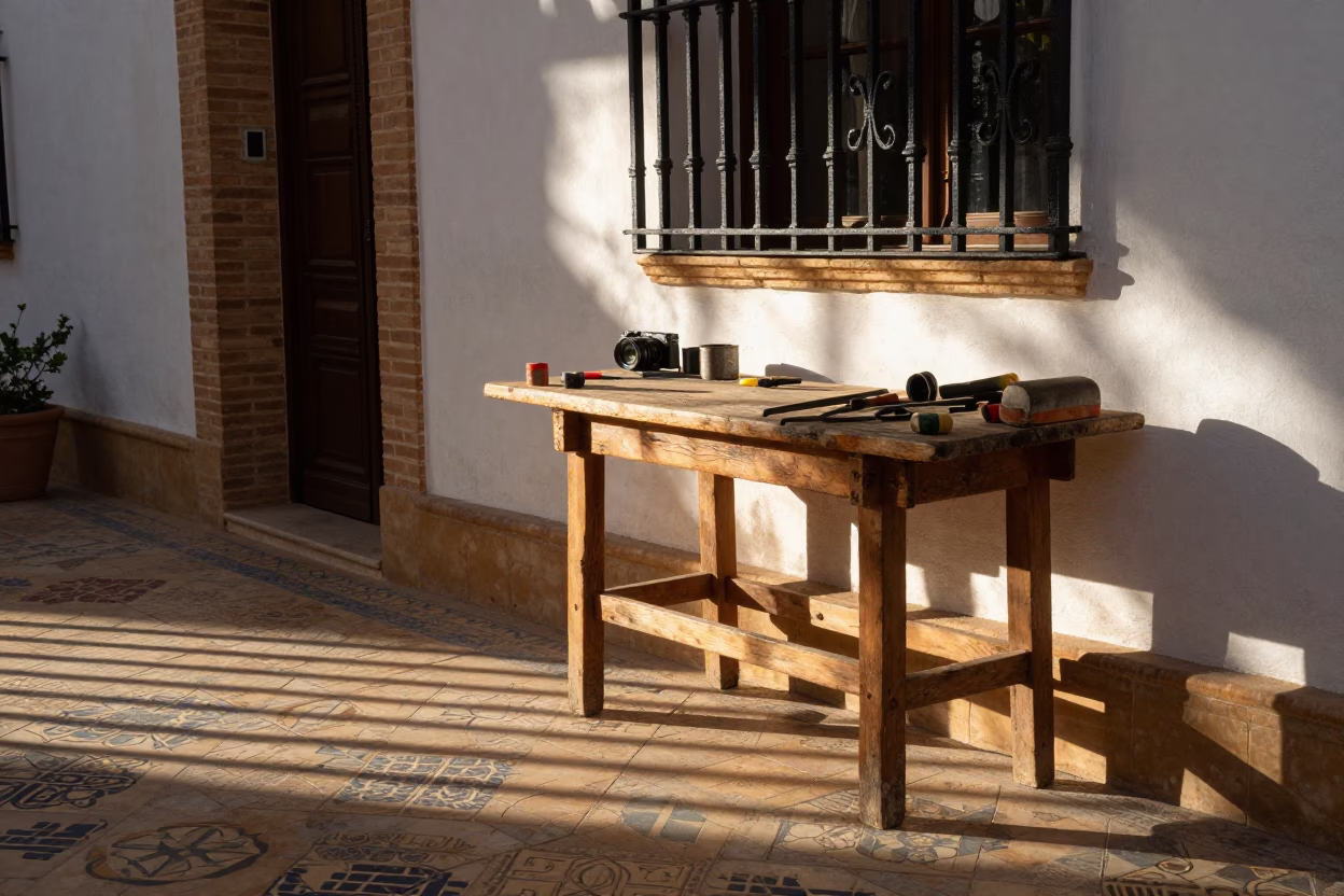 Courtyard Workbench in Seville in in Seville, Spain