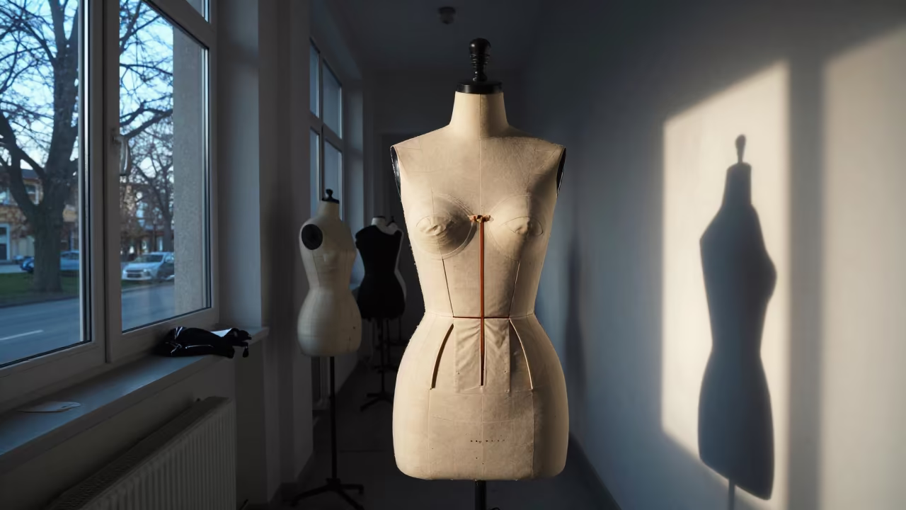 Couture Bodice Boning Backstage Tekirdağ Dawn in in a backstage changing corridor in Tekirdağ