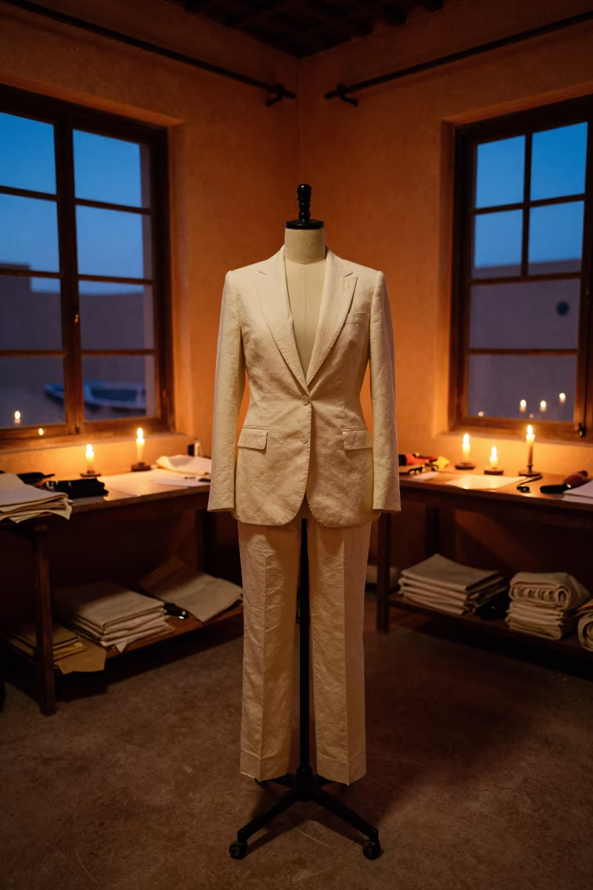 Coutelier Dress Form in Marrakesh Atelier in inside a couture atelier near Marrakesh