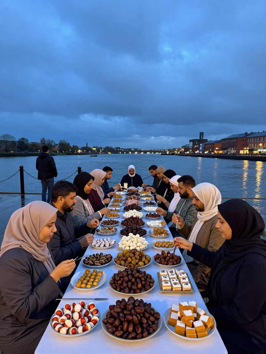 Coventry Eid Festival Sweets Waterfront Twilight in at a waterfront celebration in Coventry