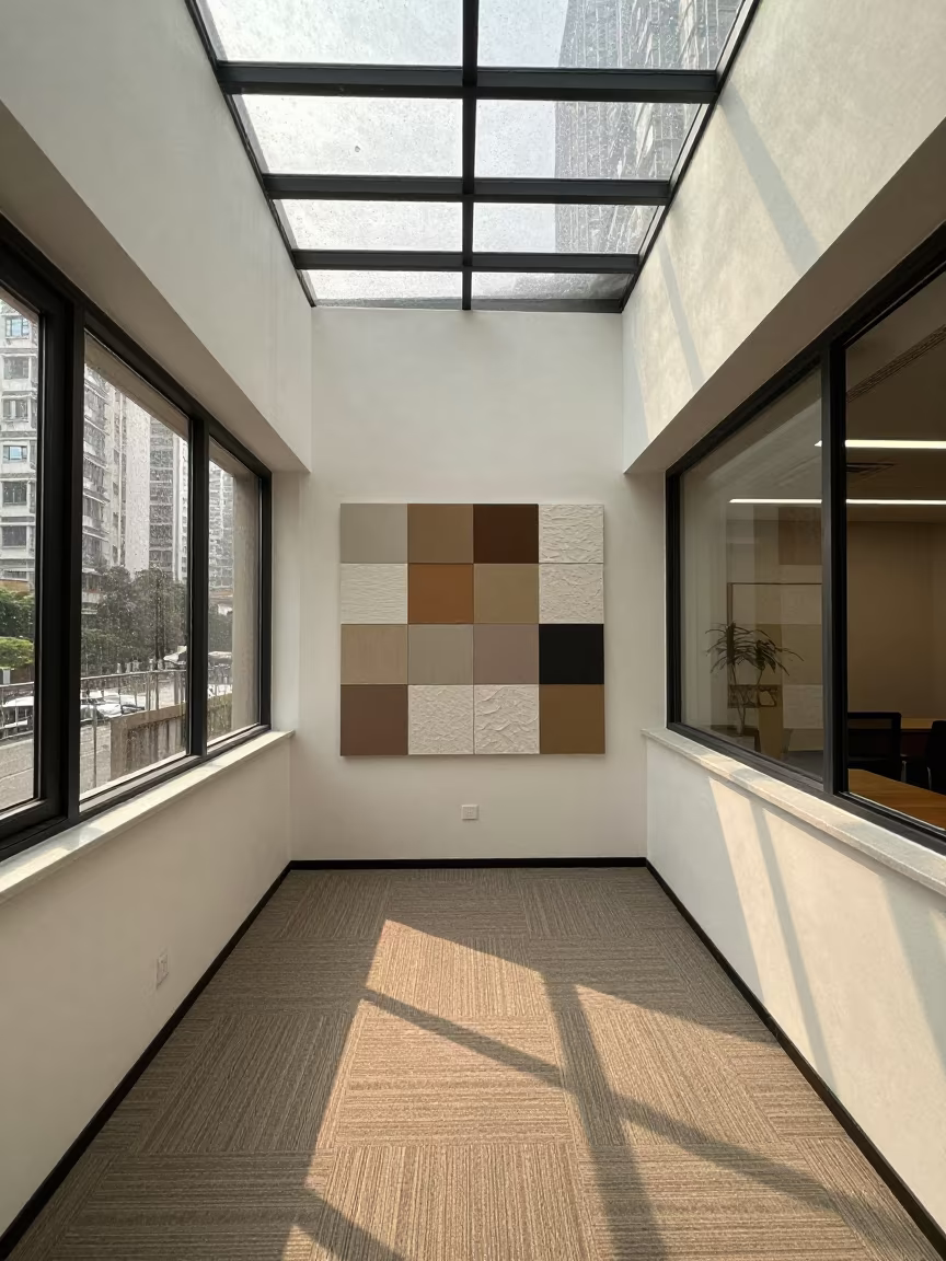 Coworking Acoustics Board Nanning Midday Light in inside a coworking floor in Nanning
