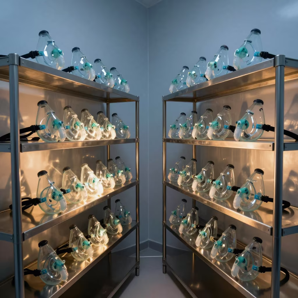 CPAP Masks on Shelf in Iğdır Imaging Suite in inside an imaging suite in Iğdır