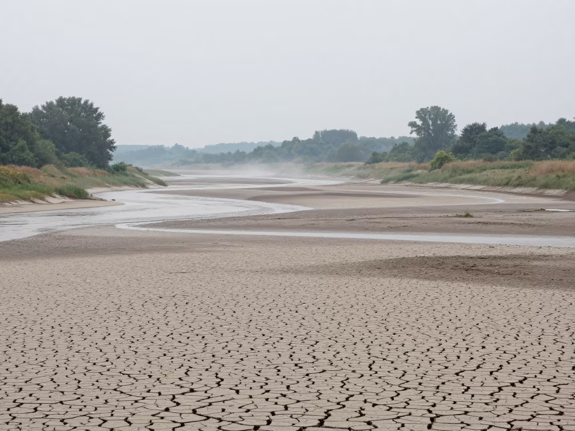 Cracked Mud Dried Riverbed Saxony Monsoon in in Saxony