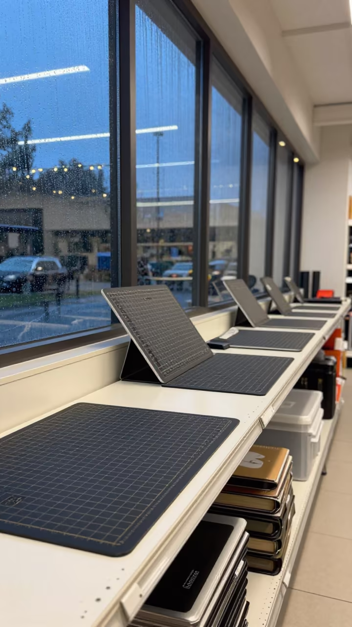 Craft Cutting Mat in Retail Aisle in inside a bright retail aisle near Charlotte