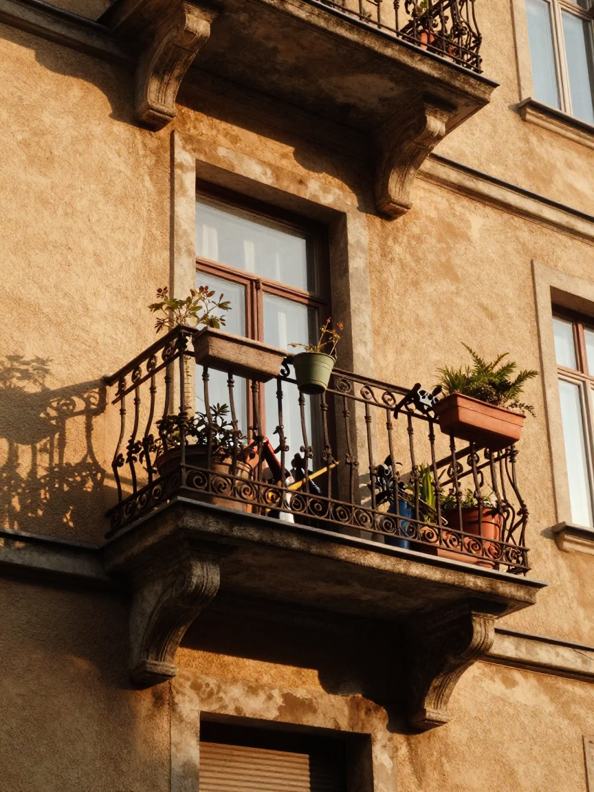 Craftsman's Balcony in Budapest in in Budapest, Hungary