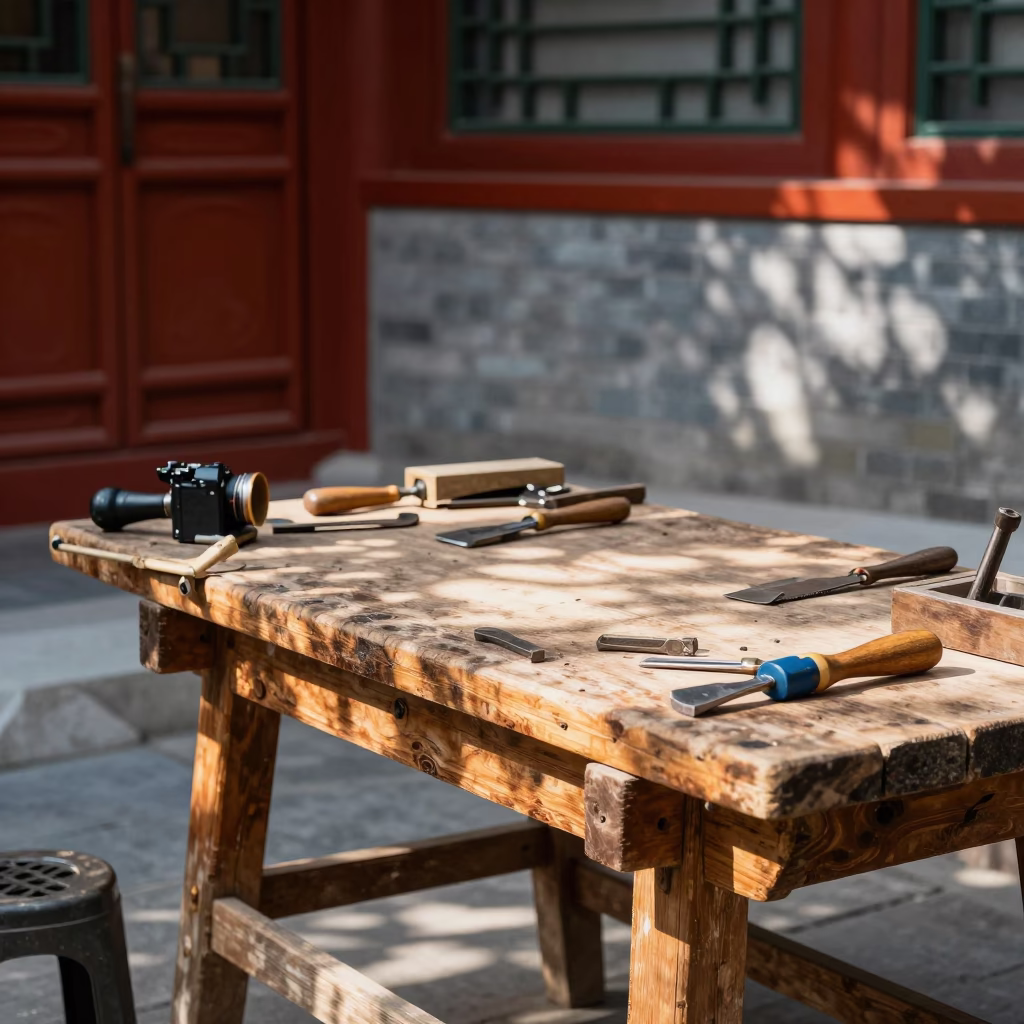 Craftsman's Workbench in Beijing in in Beijing, China