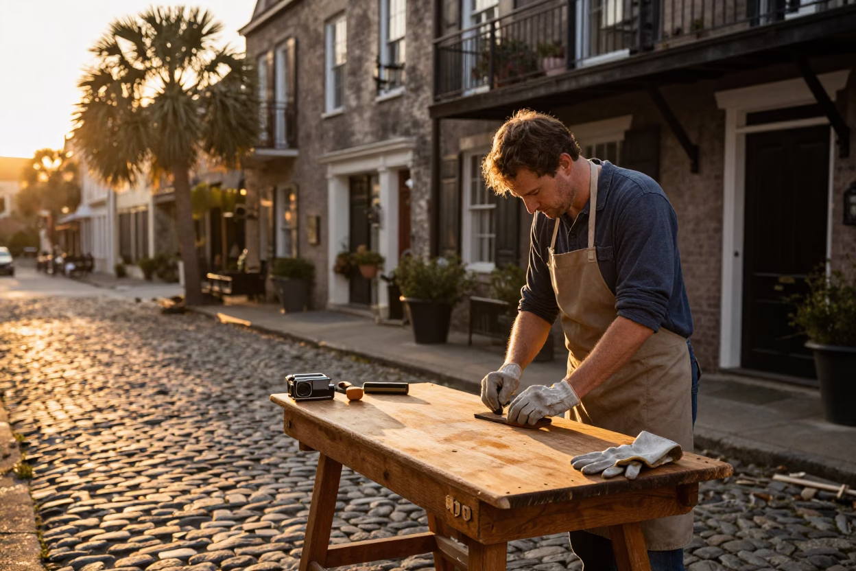 Craftsman's Workbench in Charleston in in Charleston, South Carolina, United States