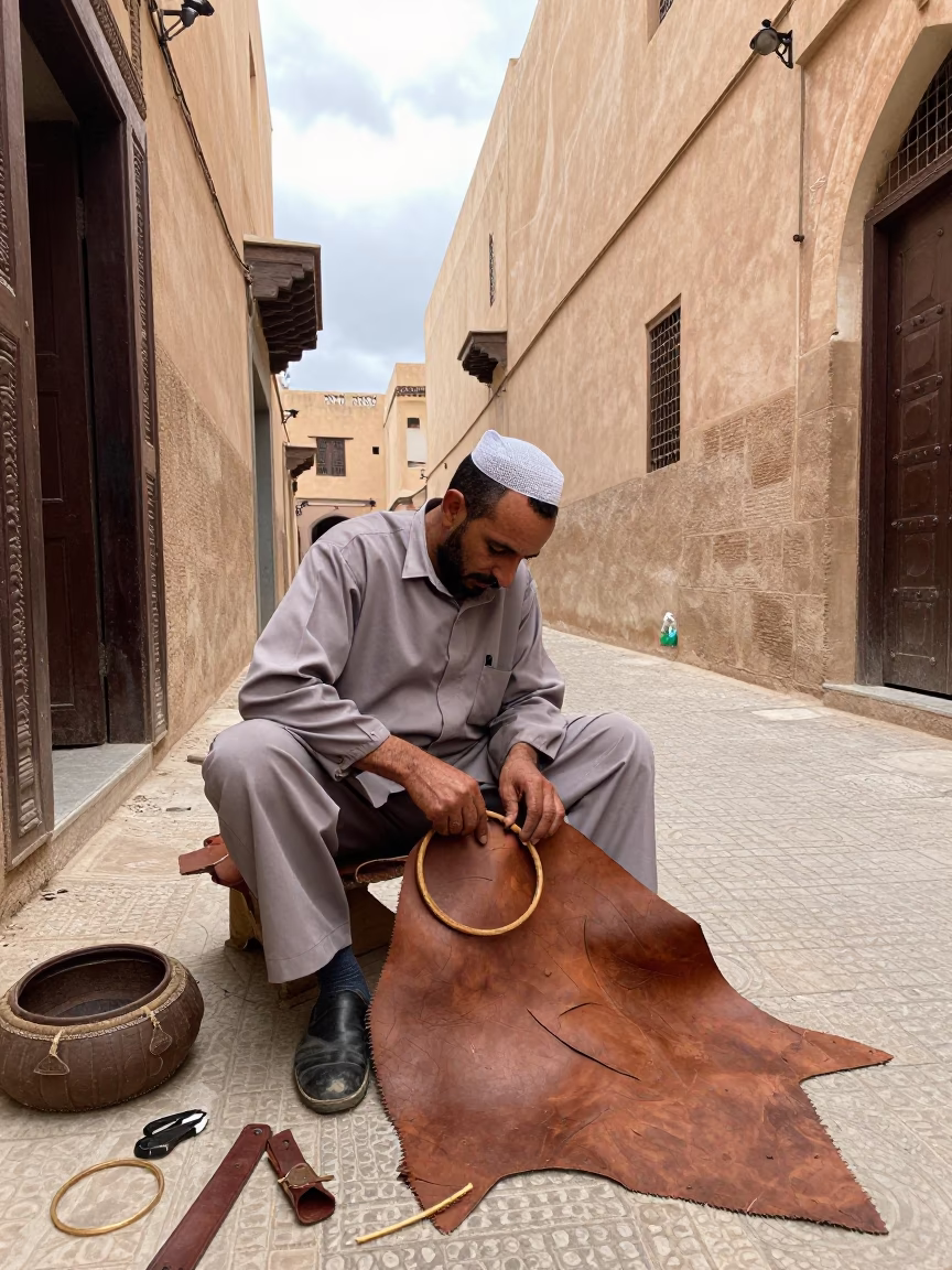 Craftsman Working in Fez in in Fez, Morocco