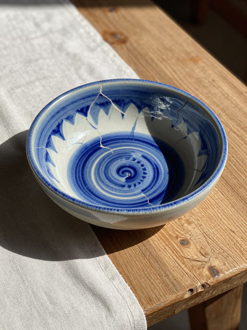 Crazed Majolica Bowl in Bologna in in Bologna, Italy