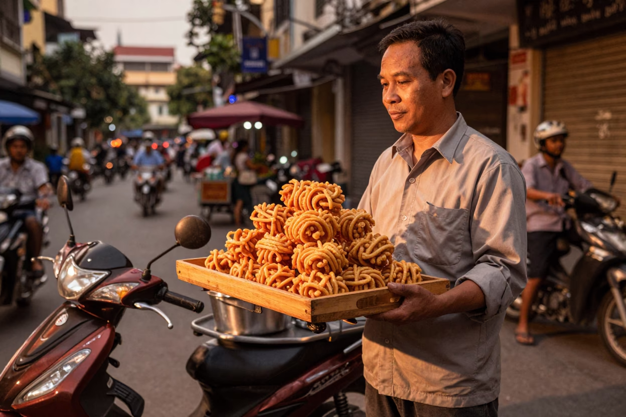 Crispy Palmiers in Ho Chi Minh City in in Ho Chi Minh City, Vietnam