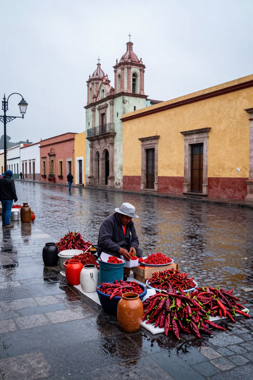 Crocks in Oaxaca at First Light in in Oaxaca, Mexico