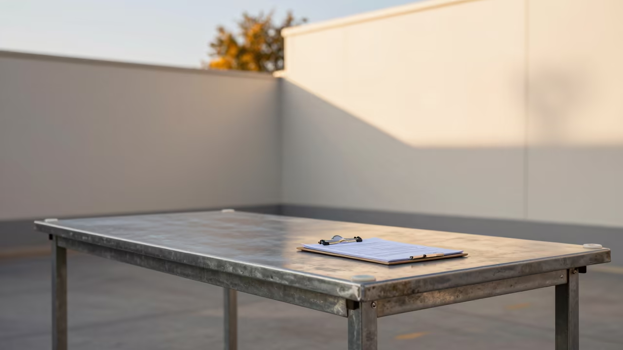 Cross-Dock Handoff Table in Abu Dhabi Warehouse in inside a cross-dock lane in Abu Dhabi