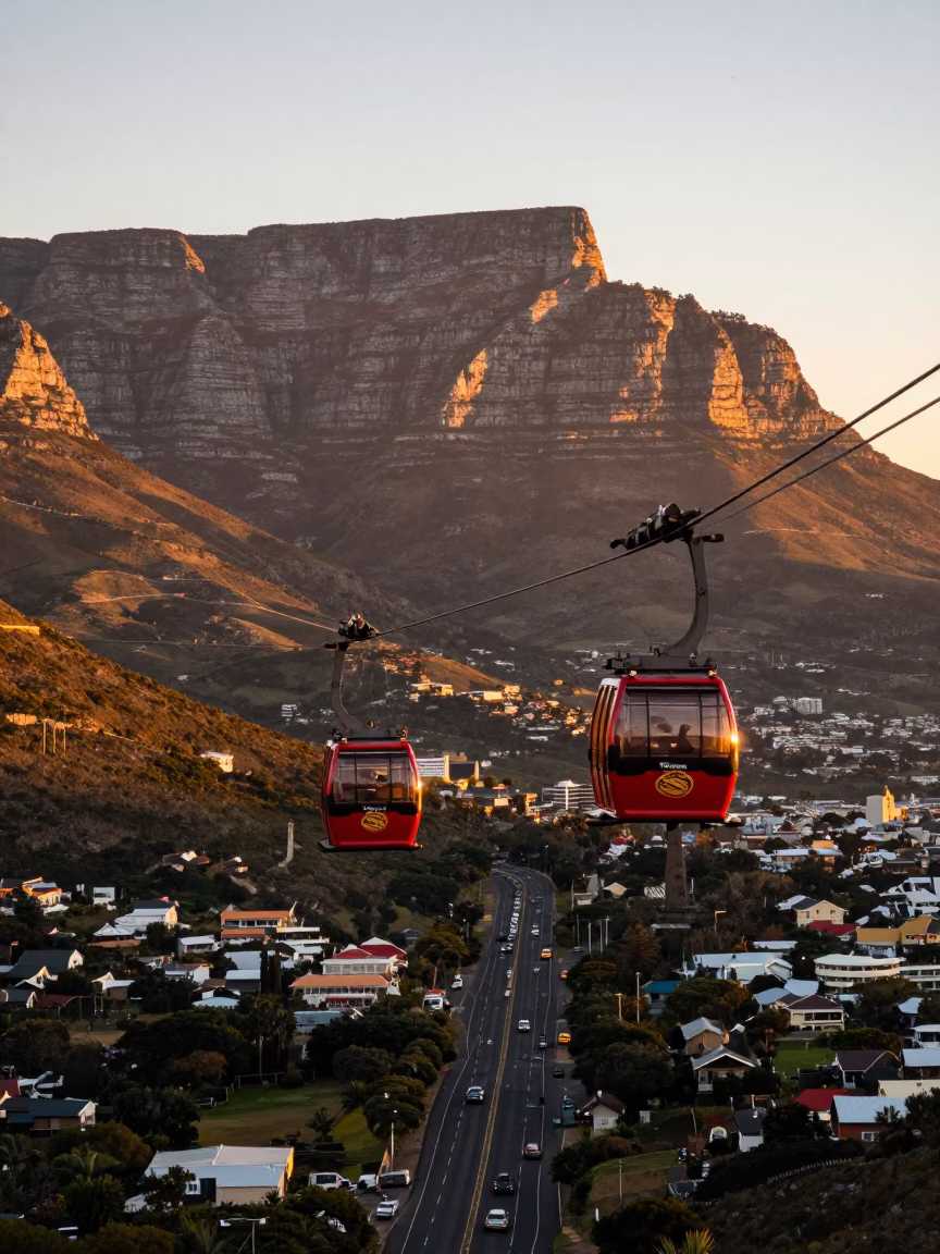 Crossing Valley in Cape Town at Golden Hour in in Cape Town, South Africa