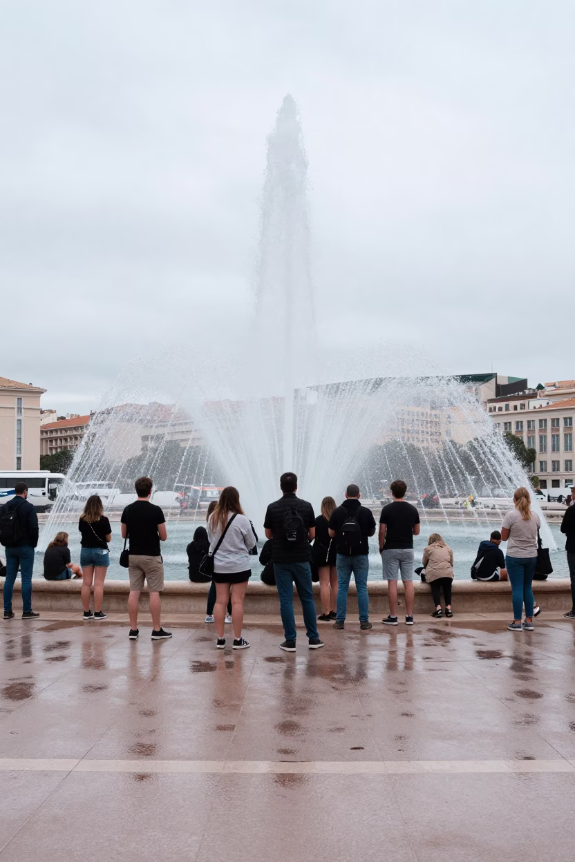 Crowd Interacting in Marseille in in Marseille, France