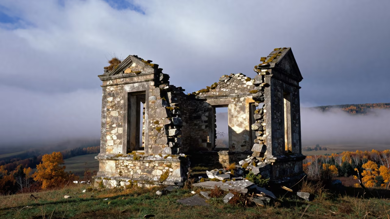 Crumbling Belvedere Misty Valley Alberta in in Alberta