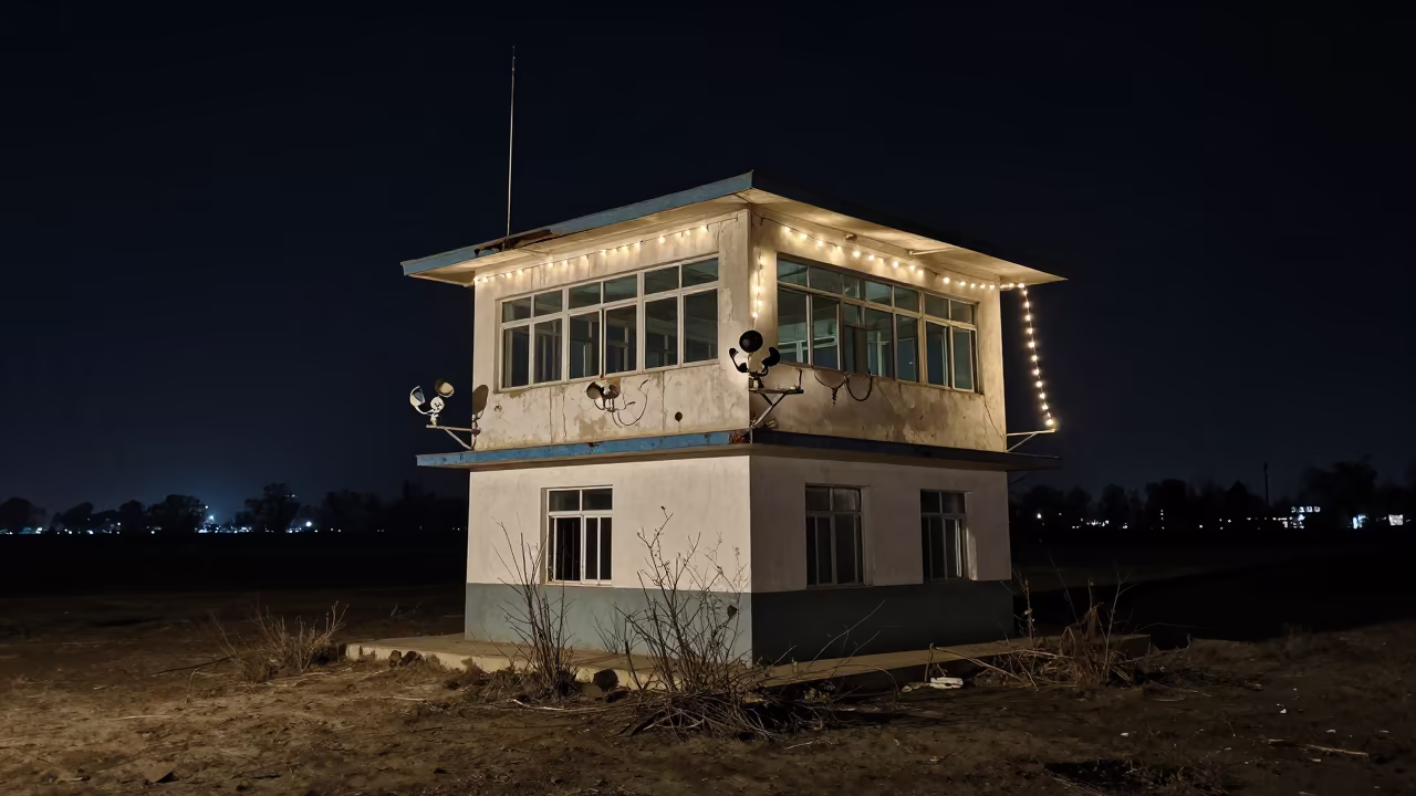 Crumbling Weather Station Night Glow Srinagar in near Srinagar