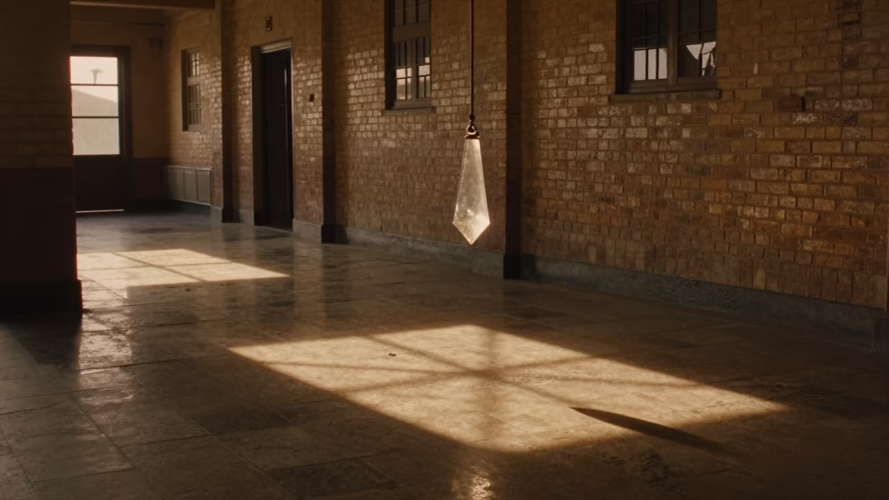 Crystal Light Patterns in Mogadishu Train Terminal in inside a restored train terminal in Mogadishu