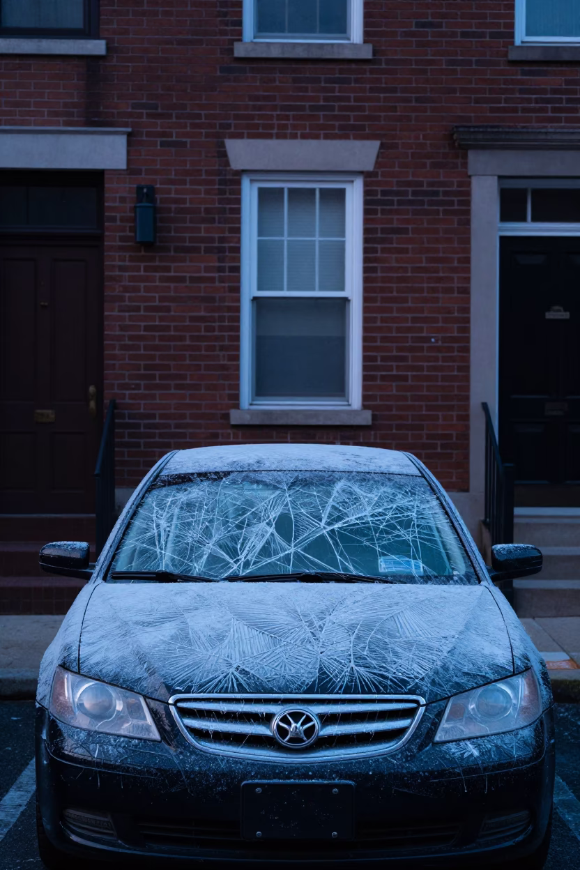 Crystal Pattern at Sunrise Light in Philadelphia in in Philadelphia, Pennsylvania, United States