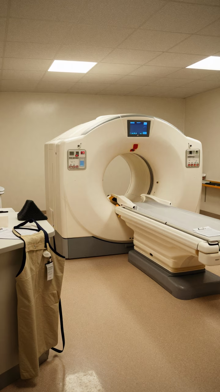CT Scanner Room Turnover Kano Hospital Monsoon in inside a hospital corridor near Kano
