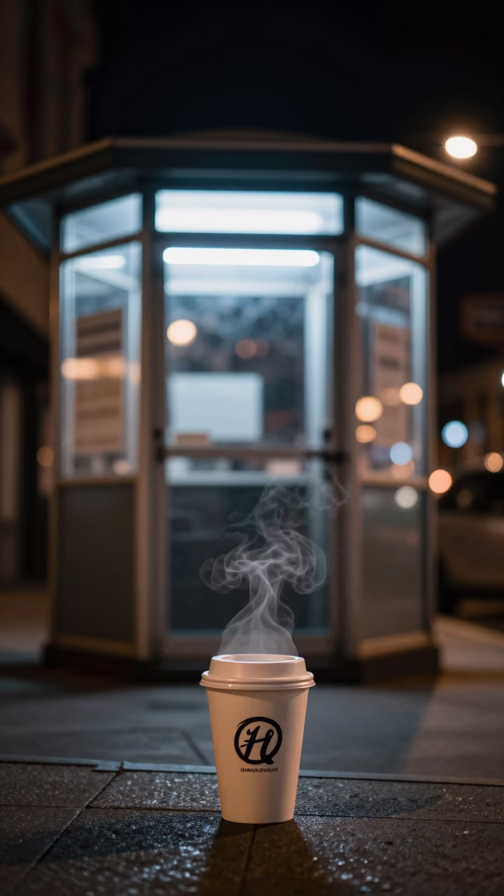 Cup Rim at Late At Night Light in San Francisco in in San Francisco, California, United States