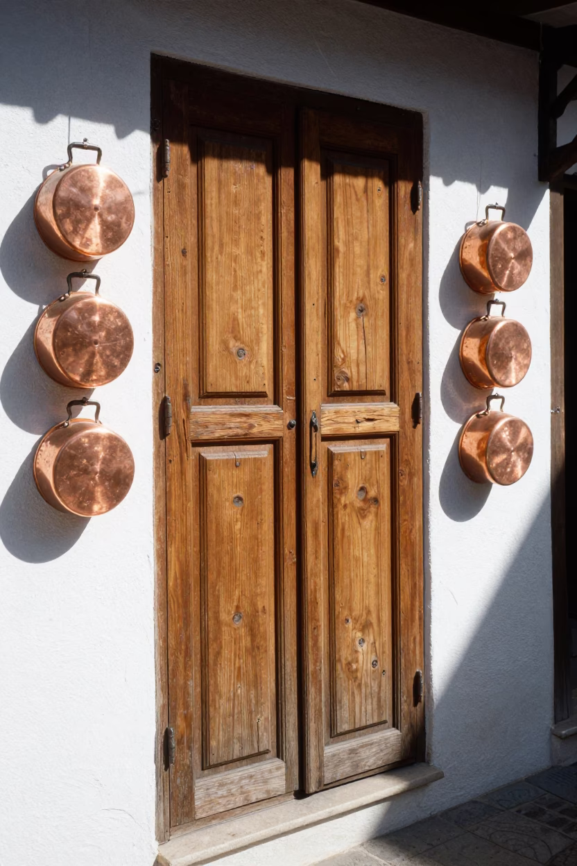 Cupboard Doors in Granada at Midday Light in in Granada, Spain