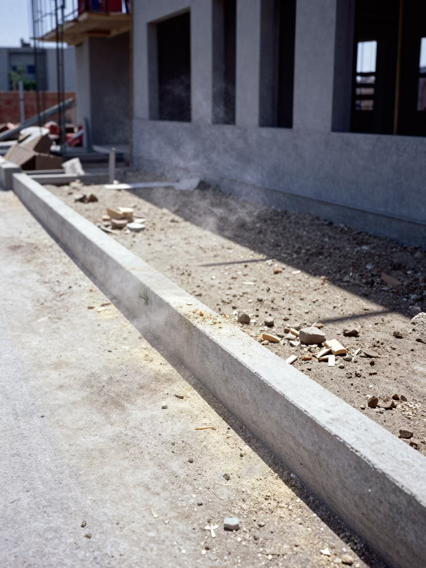 Curb Radius Template Beside Building Shell in beside a framed building shell in Kırıkkale