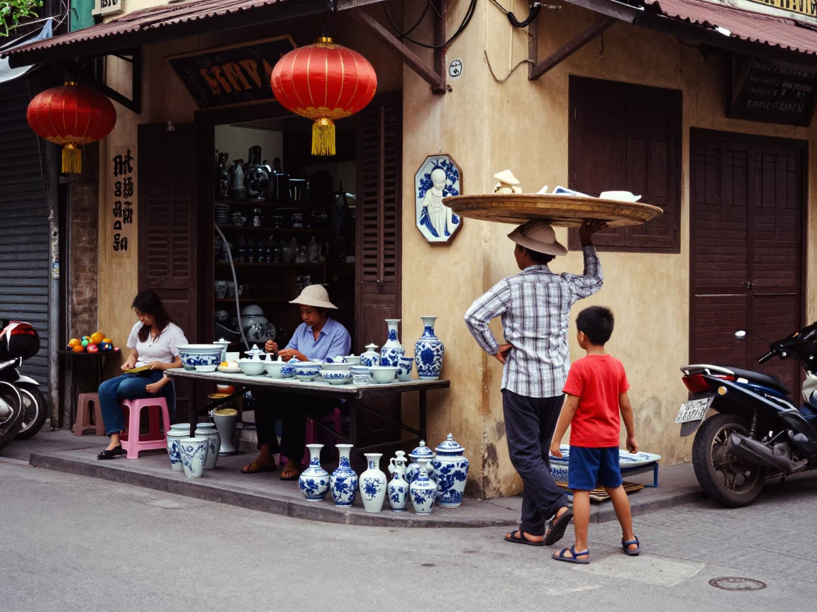 Curious Boy in Hanoi in in Hanoi, Vietnam