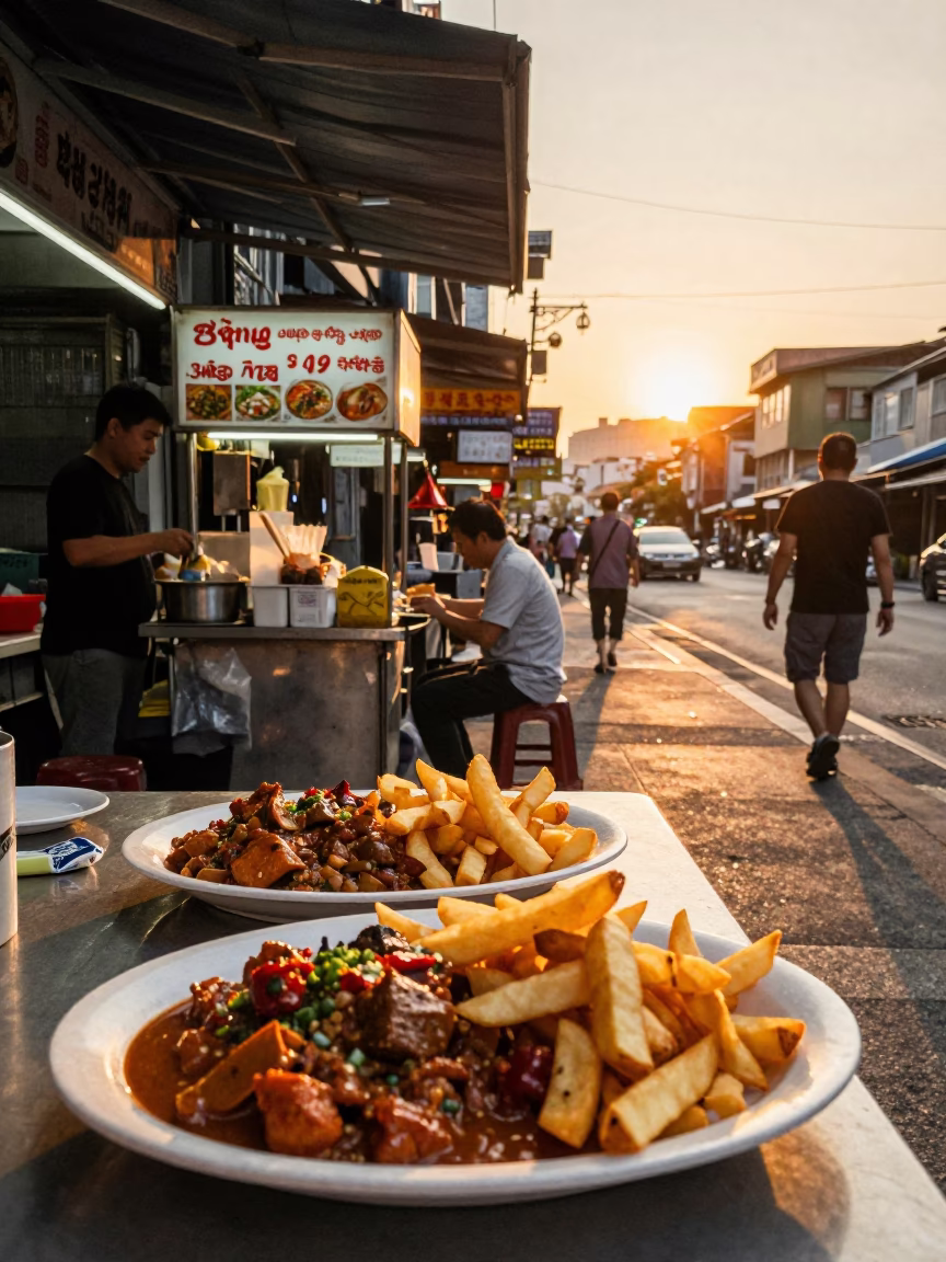 Curry Sunset in Kaohsiung at Golden Hour in in Kaohsiung, Taiwan