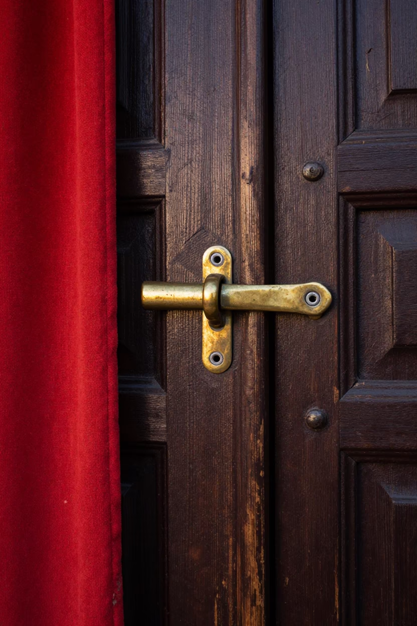 Cusco Brass Door Latch in in Cusco, Peru