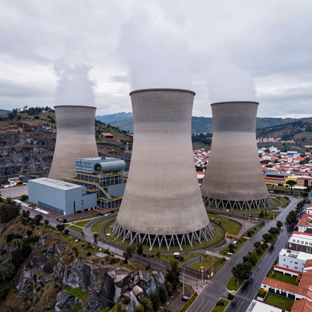 Cusco Quarry Thermal Plant Low Angle View in on a quarry ledge near Plaza de Armas, Cusco