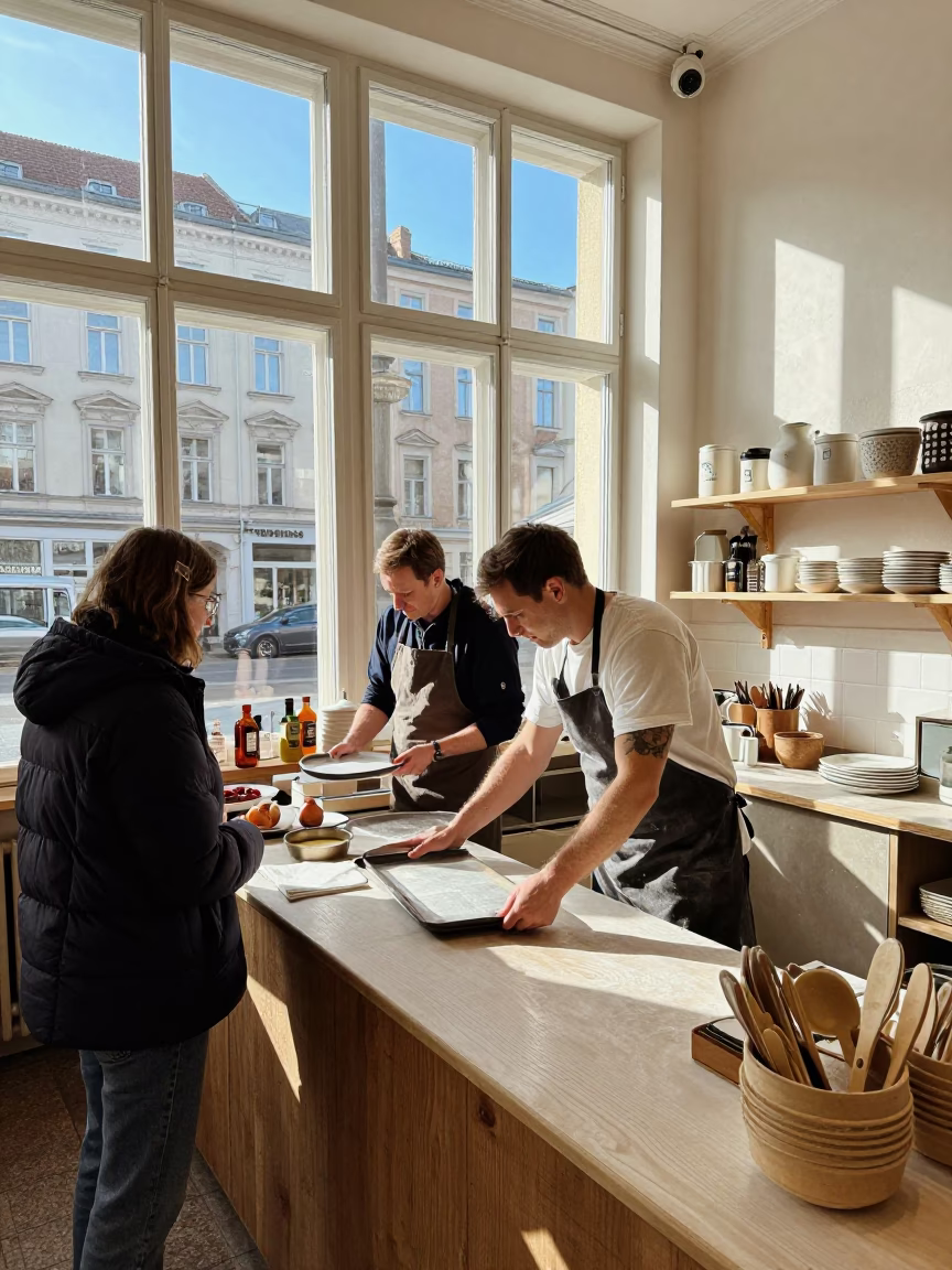 Customer at Afternoon Light in in Berlin, Germany