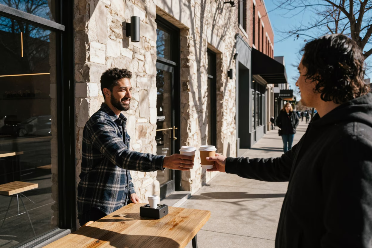 Customer in Austin at Noon Light in in Austin, Texas, United States