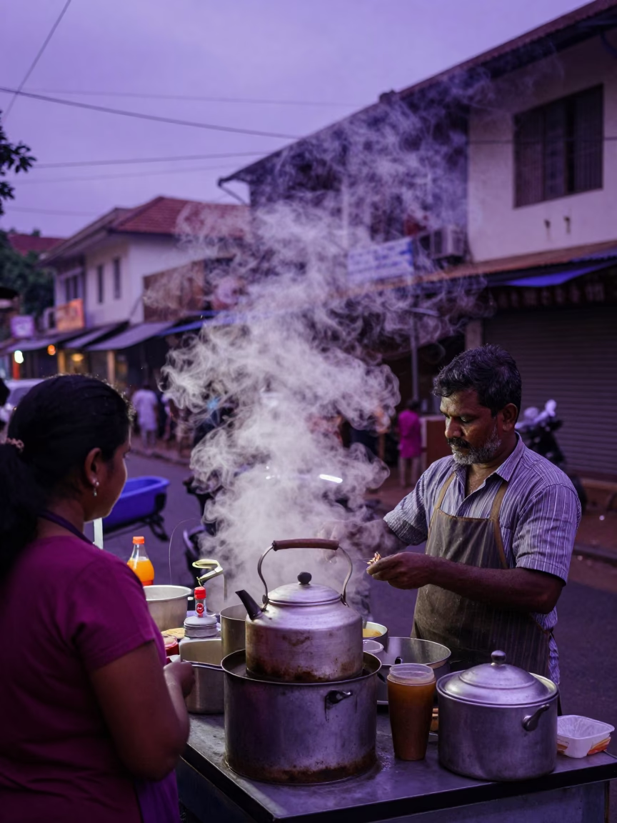 Customer in Kochi at Twilight in in Kochi, India