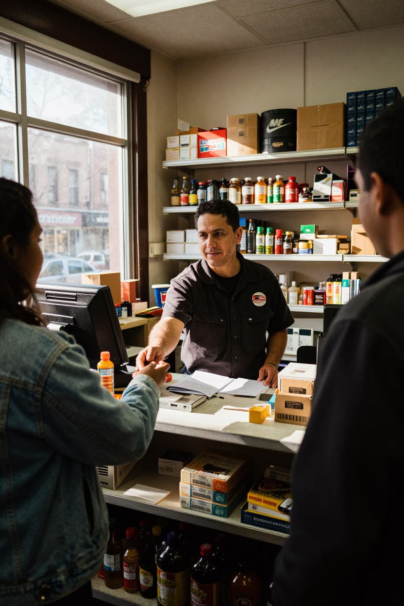 Customer in New York in in New York, New York, United States