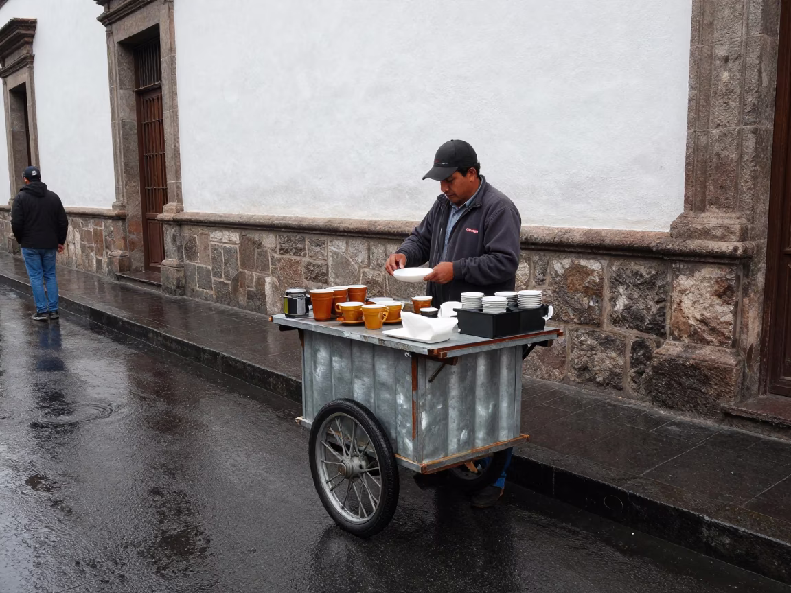 Customer in Quito at Midday Light in in Quito, Ecuador