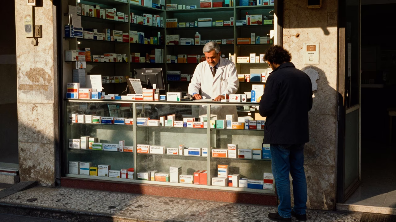 Customer just after sunrise in Alexandria in in Alexandria, Egypt
