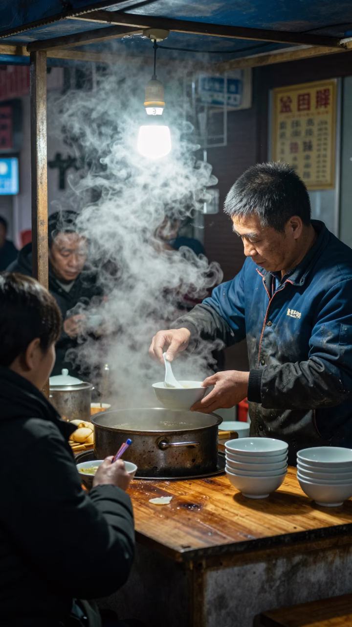 Customers in Beijing at Midnight Light in in Beijing, China