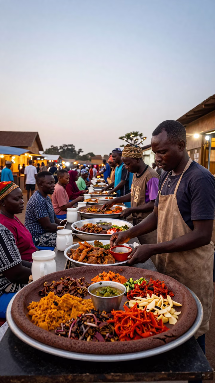 Customers in Nairobi at The Early Evening Light in in Nairobi, Kenya