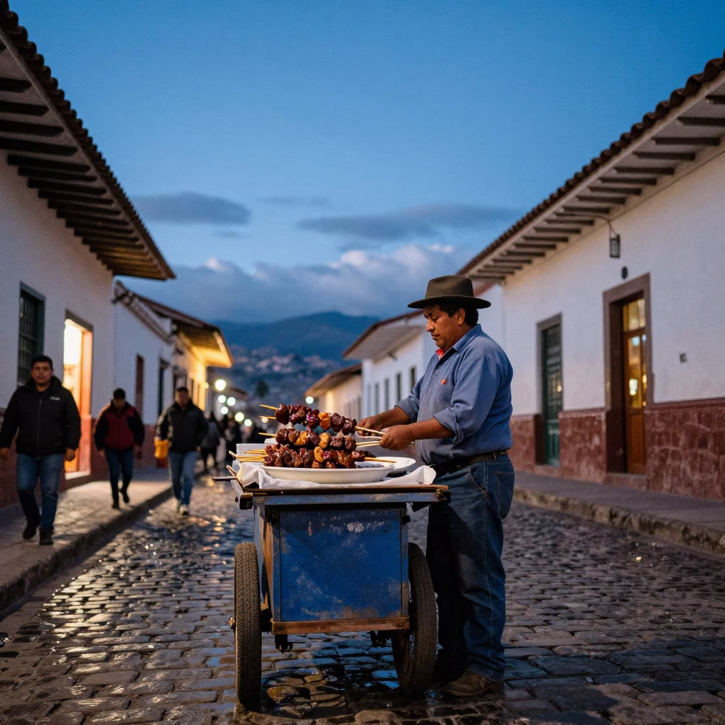 Customers Sky at Blue Hour in Cusco in in Cusco, Peru