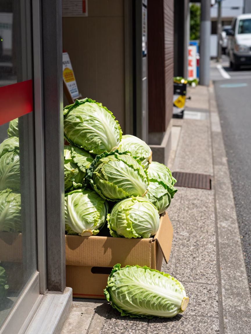 Cutlery in Tokyo at Flat Noon Light in in Tokyo, Japan