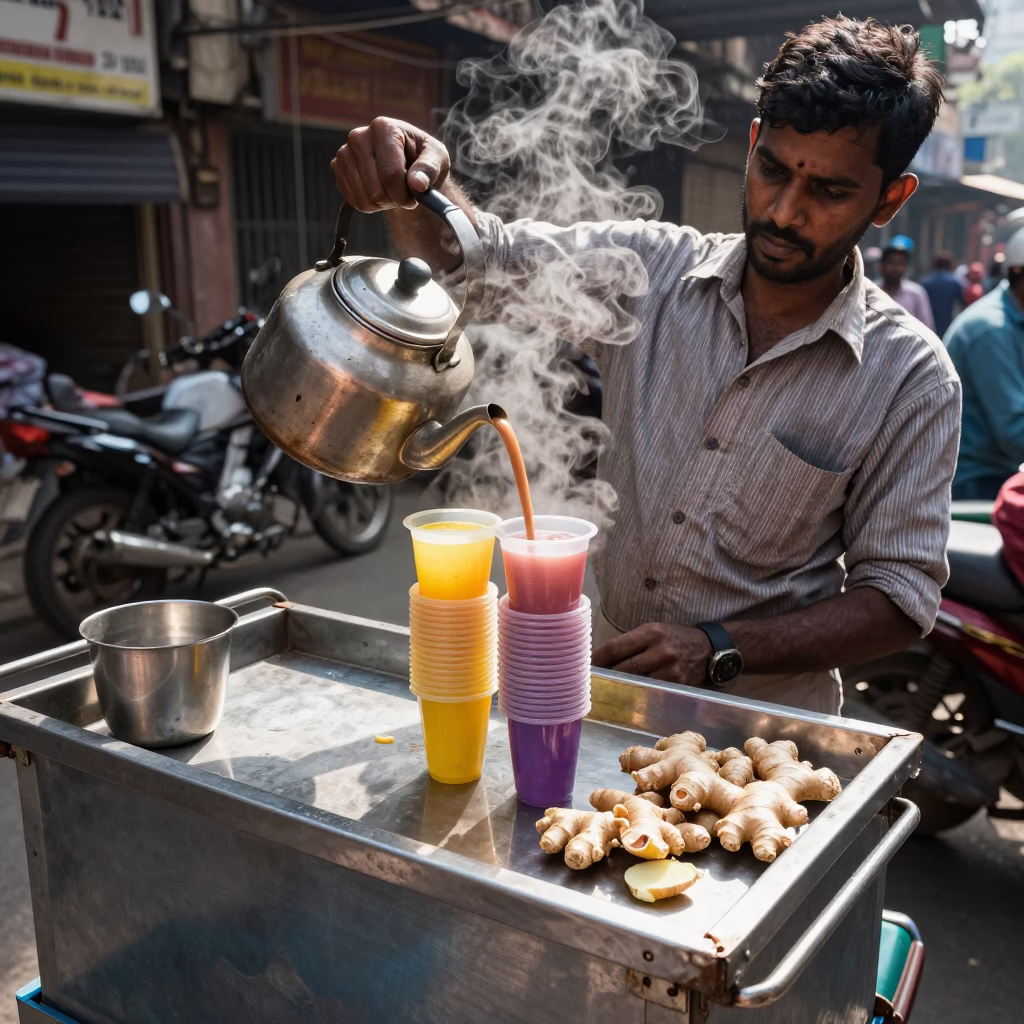 Cutting Chai at Afternoon Light in Mumbai in in Mumbai, India