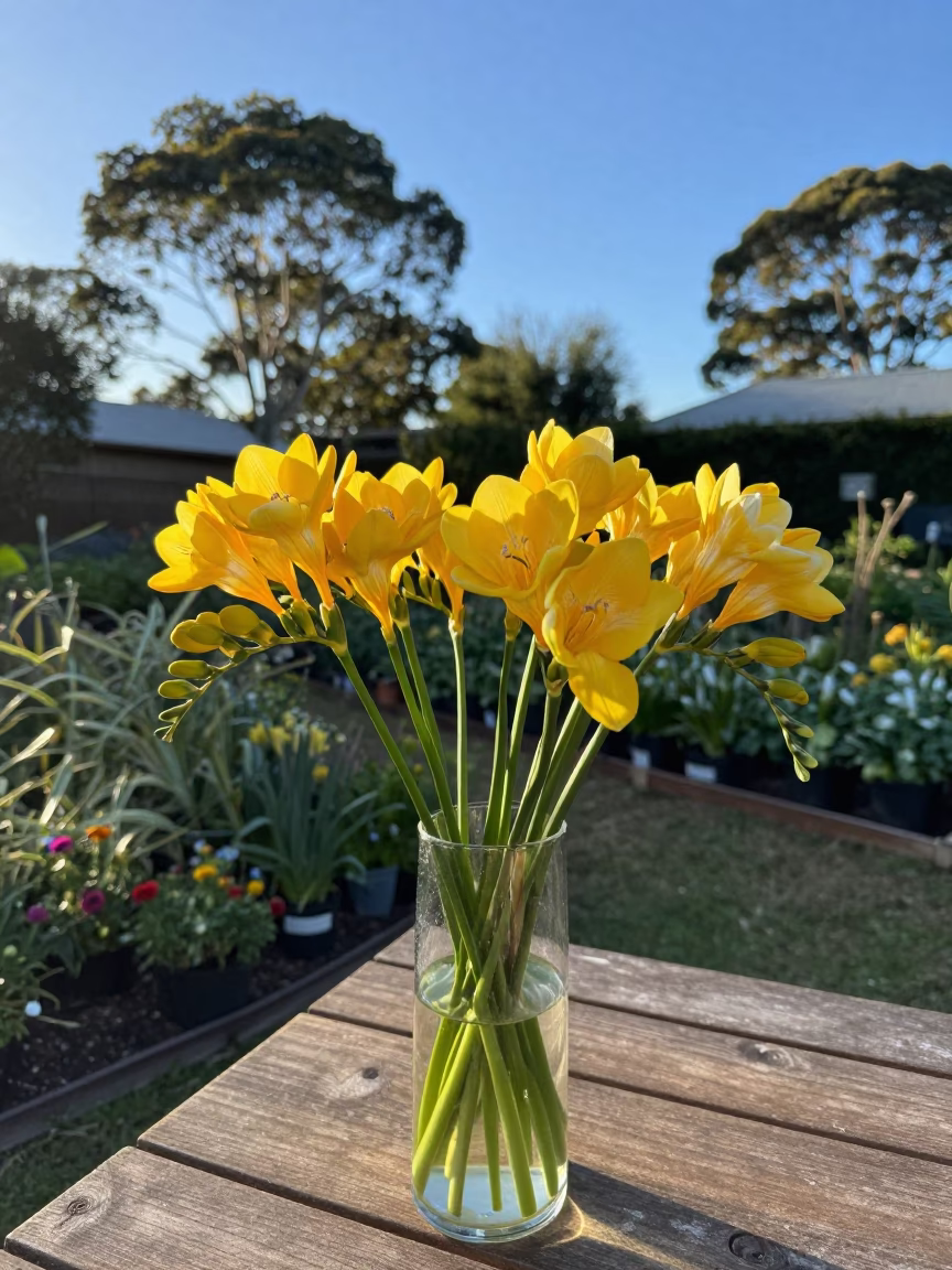 Cutting Garden in Sydney at Clear Late-afternoon Light in in Sydney, New South Wales, Australia