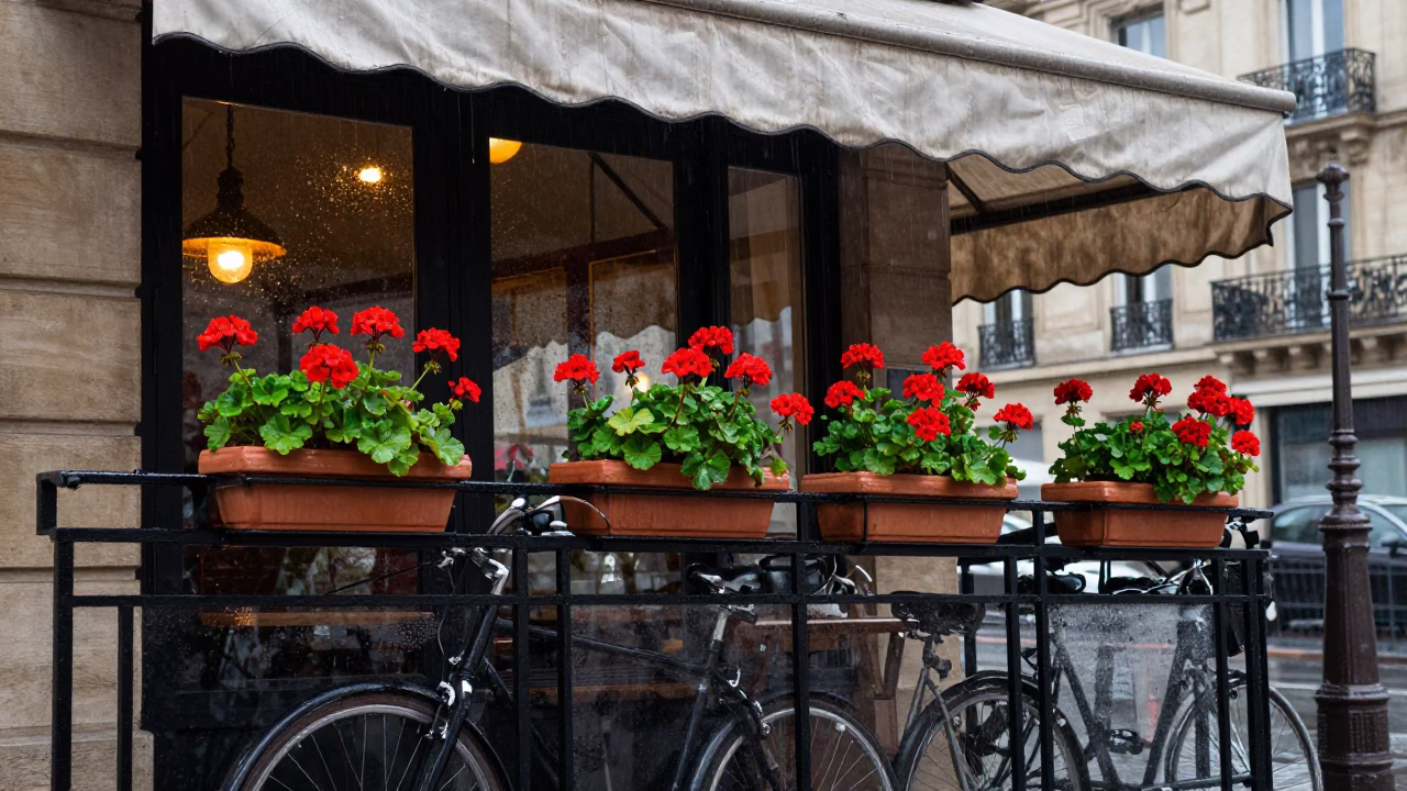 Cyclist Pausing in Paris in in Paris, France