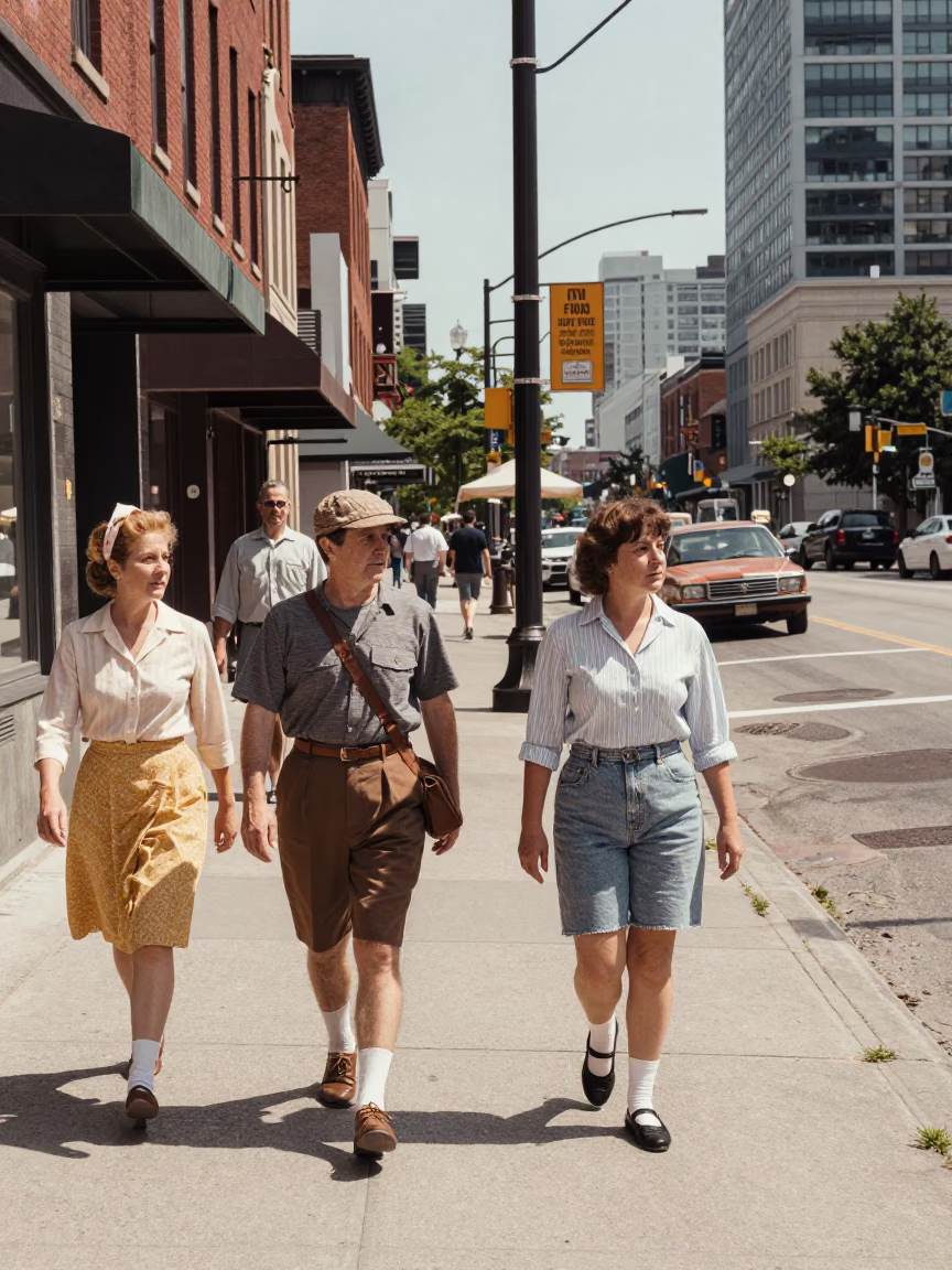 Daily Life at The Flat Glare Of Noon Light in Toronto in in Toronto, Ontario, Canada