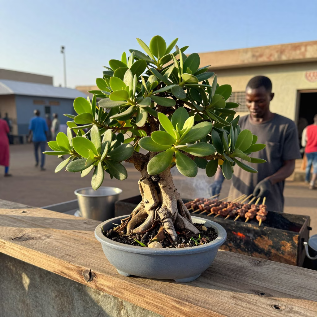 Dakar Kebab Grill at Clear Late-afternoon Light in in Dakar, Senegal