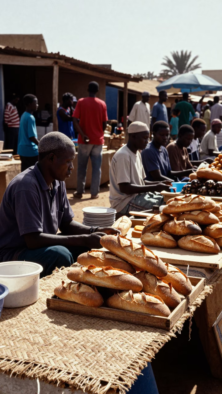 Dakar Market Stall at The Early Afternoon Light in in Dakar, Senegal