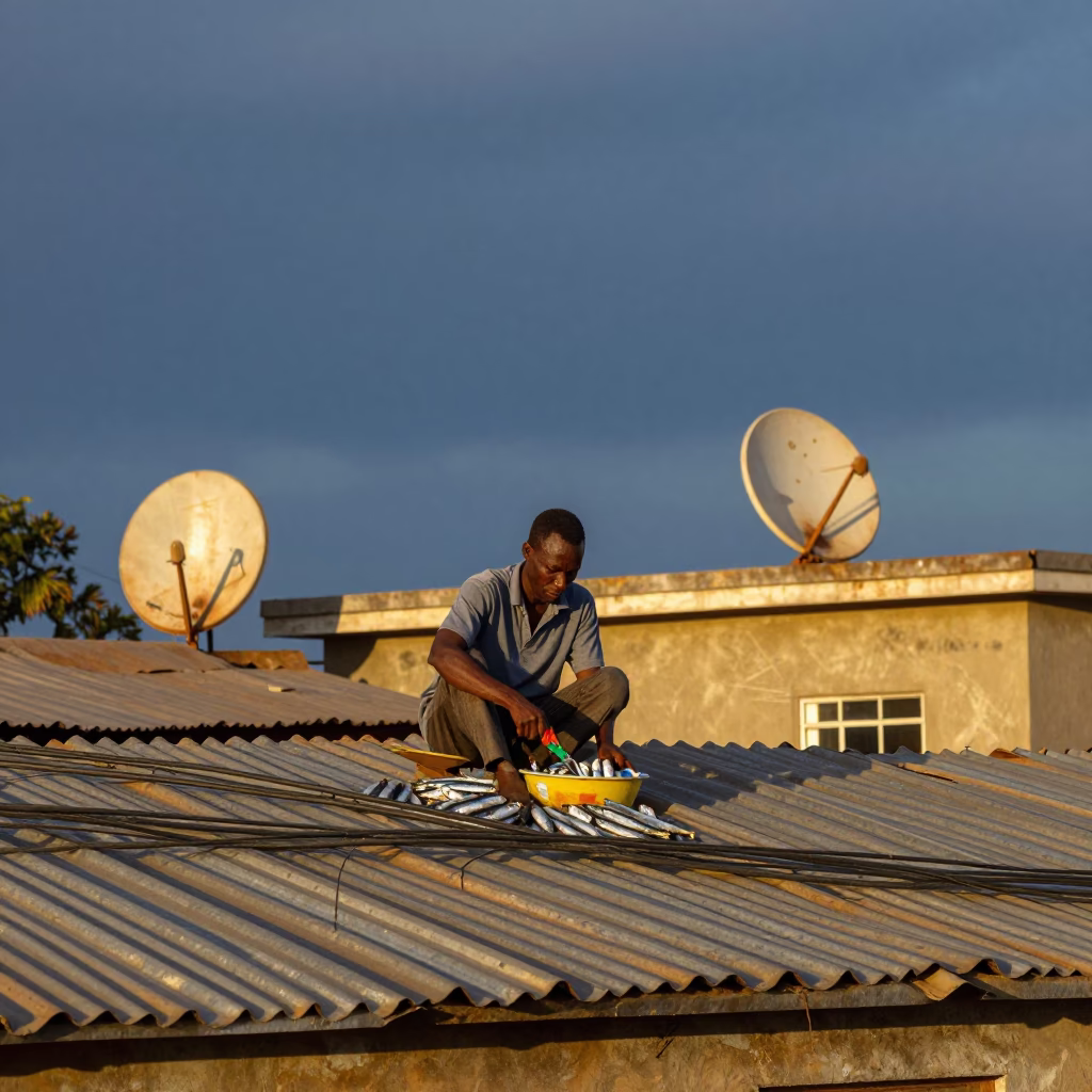 Dakar Vendor at Golden Hour in in Dakar, Senegal