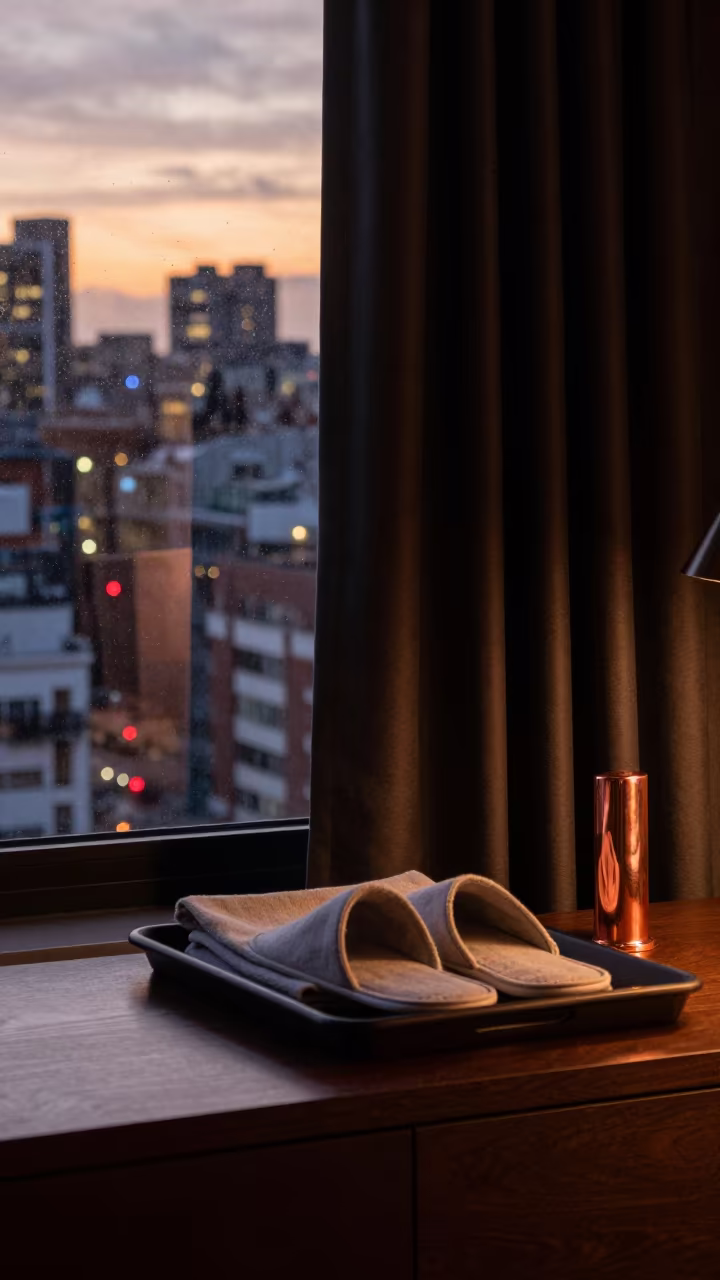 Dalston Hotel Suite Turndown Service City Lights in inside a hotel lobby in Dalston, London