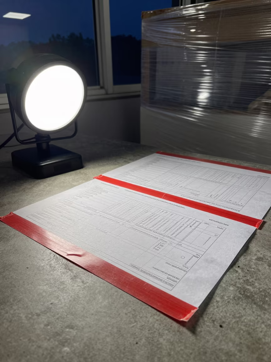 Damaged Goods Bay Inspection Night Hawaasa in inside a dispatch office above the dock in Hawaasa