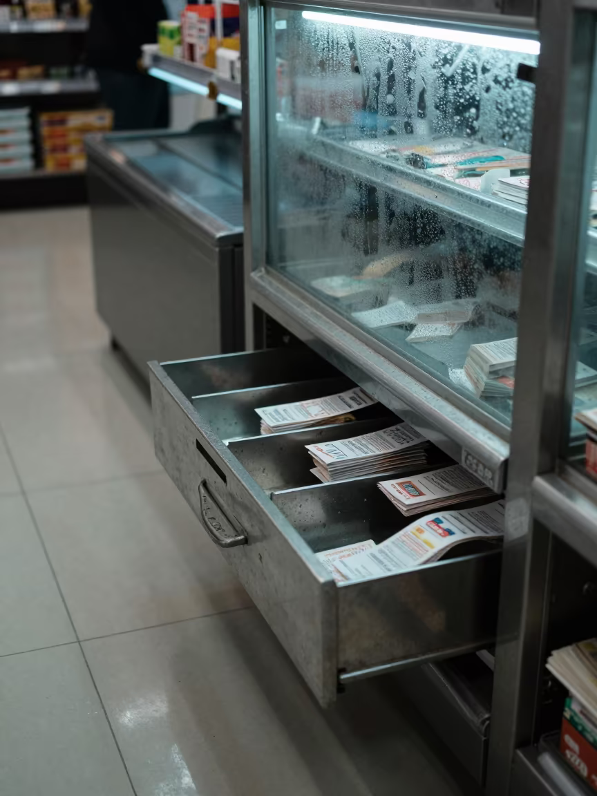 Damp Coupon Drawer Night Reflections Fuzhou Retail in inside a bright retail aisle in Fuzhou